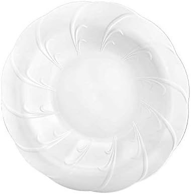 שולחנות ליליאן לבנים פרוע לבנים קערות מרק פלסטיק עגולות -14 עוז | פרל | 20 יח ', 14 גרם